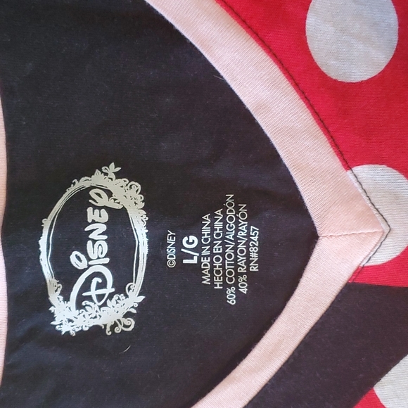 Disney Minnie Mouse V-Neck Tee L - Picture 2 of 4